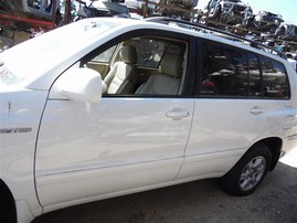 2001 Toyota Highlander Limited White 3.0L AT 4WD #Z24661